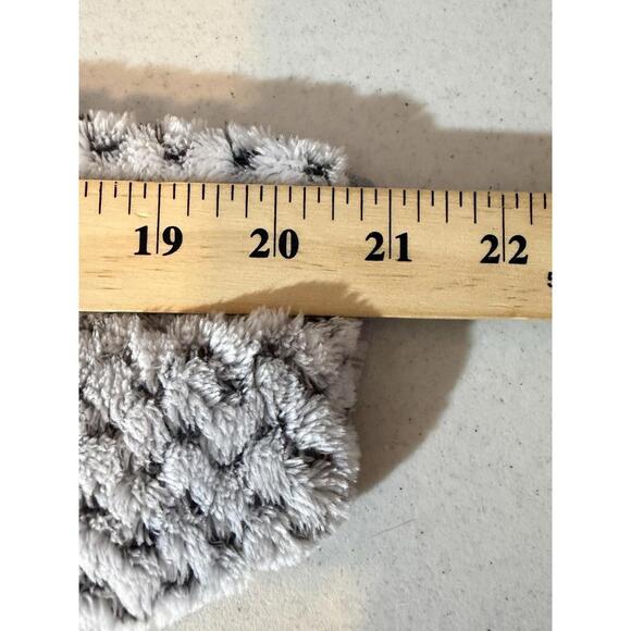 Simply Southern Sherpa 1/4 Zip Pullover Womens Size Medium Gray Pink Plaid Trim - Picture 12 of 13